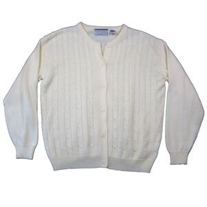 Vtg Clover Trading Co Cardigan 18W Butter Yellow Button Up Soft Grandma Cottage‎